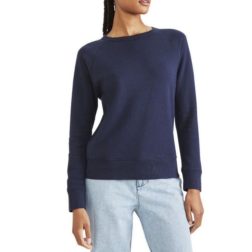 Dockers® Women's Classic Fit Brushed Terry Icon Sweatshirt, Navy Blazer , Small